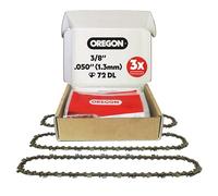 Oregon Chainsaw Chain for 20" Bar, 3/8" Pitch, .050" Gauge, 72 Drive Links | 3-Pack, Full Chisel, Replacement Saw Chain, fits Several Stihl Models and more (E72X3)