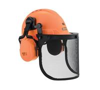 Oregon Protect Chainsaw Safety Helmet with Protective Ear Muff and Mesh Visor