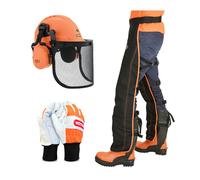 OREGON Chainsaw Safety Kit Protect Helmet Leggings Left Hand Protection Gloves M