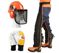 OREGON Chainsaw Safety Kit. Yukon Helmet Leggings Both Hand Protection Gloves L