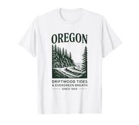Oregon Driftwood Tides & Evergreen Breath Since 1859 T-Shirt