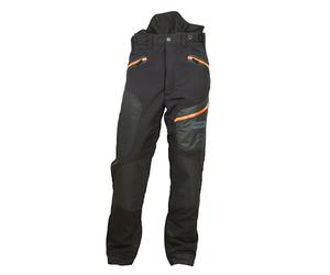 Oregon Fiordland Pro Chainsaw Trousers, Type A, Size L Black | Professional Class 1 Chainsaw PPE Clothing, Adjustable with Premium 20m/s EN ISO 11393-2 Cutting Protection for Men & Women