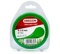 Oregon String Trimmer Line, Replacement Nylon Strimmer Wire for Grass Trimmers & Brushcutters, DIY & Gardening, Universal Fit, All Purpose, Round Cord, 2mm x 15m Spool, Green (69-356-GR)