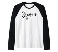 Oregon Heart Women's Love Oregon Raglan Baseball Tee