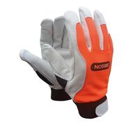 Oregon High-grip Working Gloves - Protective Work Gloves for Forestry, Gardening & Outdoor Work, with Reinforced Leather Palm, Bi-Elastic Spandex Back, Adjustable Fit, Enhanced Grip - Size Medium