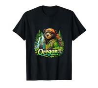 Oregon Hiking Bear Forest Waterfall Vibes T-Shirt