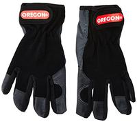 Oregon Leather Work Gloves, Stretch Leather Material with Adjustable Wrist & Fabric Mesh, Indoor & Outdoor PPE Gloves for Men & Women, Heavy Duty Gardening & DIY Hand Protection - Size Large