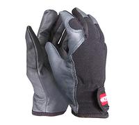 Oregon Leather Work Gloves, Stretch Leather Gloves with Adjustable Wrist & Fabric Mesh, Indoor & Outdoor PPE Gloves for Men & Women, Heavy Duty Gardening Gloves & DIY Hand Protection - Size Medium