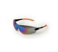 OREGON Q525252 Safety Glasses with Protection Against Impact, UV and Solar Filter - Black Mirror