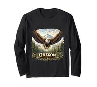 Oregon Mountain Eagle Pacific Northwest Long Sleeve T-Shirt