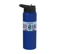 Oregon OR Brewvana Craft Breweries Fan License Plate Stainless Steel Insulated Water Bottle