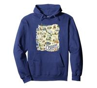 Oregon, OR, USA, Maps, Icons Pullover Hoodie