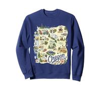 Oregon, OR, USA, Maps, Icons Sweatshirt