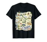Oregon, OR, USA, Maps, Icons T-Shirt