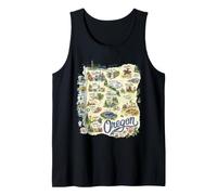 Oregon, OR, USA, Maps, Icons Tank Top