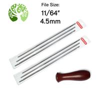 OREGON Pack of 6 Round Files 11/64"4.5mm Chainsaw Chain Sharpening Filing HANDLE