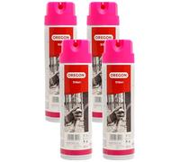 Oregon Pink Fluorescent Forestry Marking Spray, 500ml Can Temporary Marker Paint Lasts Up To 2 Years, Rapid Drying (519416) (Pack of 4)