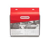Oregon Premium Chainsaw Chain Sharpening Kit with Hard Case | Chainsaw Chain Sharpener with Files, Handles, Depth Gauge, Stump Vice, Felling Wedge & Accessories