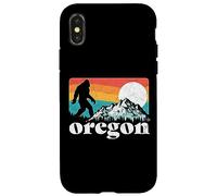 Oregon Pride Bigfoot Mountains 80's Vintage Nature Design Case for iPhone X/XS