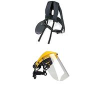 Oregon Professional Harness for Supporting Brushcutter & Strimmer+ Browguard & Clear Breathable Visor Combination, Adjustable Face and Eye Protection, One Size