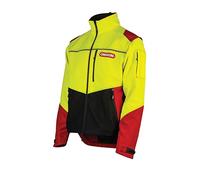 Oregon Protect Pro Hi Vis Jacket, Red/Yellow, Size 3XL | Water-Resistant Work Jacket, Reflective, Lightweight Stretch Fabric, PPE Clothing for Forestry & Outdoor Tasks