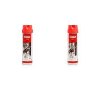 Oregon Red Fluorescent Forestry Marking Spray, 500ml Can Temporary Marker Paint Lasts Up To 2 Years, Rapid Drying (519410) (Pack of 2)