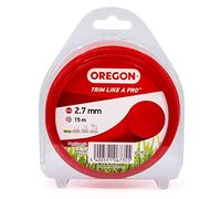 Oregon String Trimmer Line, Replacement Nylon Strimmer Wire for Grass Trimmers & Brushcutters, DIY & Gardening, Universal Fit, All Purpose, Round Cord, 2.7mm x 15m Spool, Red (69-380-RD)