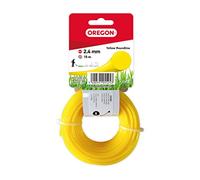 Oregon 69-362-Y Yellow Round Strimmer Line/Wire for Grass Trimmers and Brushcutters, 2.4 mm x 15 m