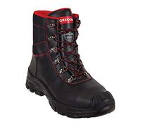 Oregon Sarawak Class 1 Leather Chainsaw Protective Boots, Metal Toe Cap, Professional Recommended Water Resistant Anti Static Safety Work Boot, UK Size 9.5 (44 EU)