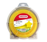 Oregon Yellow Star Shaped Strimmer Line Wire for Grass Trimmers and Brushcutters, Five Cutting Edges for Clean Finish, Fits All Standard Strimmers, 2.4mm-111m ( 69-454-Y) (Packaging may vary)