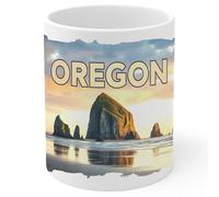 Oregon State Ceramic Coffee Mug 11oz Beaver State - Tea Coffee Mug with Comfortable Grip - Unique Travel Gift Cup for Office or Home - Vibrant Long-Lasting Print ID44991