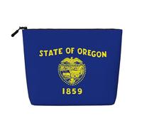 Oregon State Flag A Versatile Travel Makeup Bag, Ideal for Daily Routines and Business Journeys