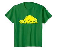 Oregon State Flag Beaver T-Shirt, Kids, Kelly Green, 8 Years