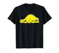 Oregon State Flag Beaver T-Shirt, Men, Black, 6XL