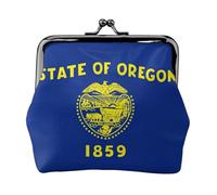 Oregon State Flag Coin Purses, Change Purse Wallets, For Festivals And Special Occasions, Black, One Size, Art Deco