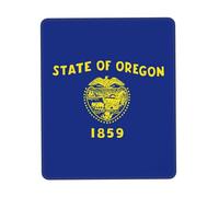 Oregon State Flag Desk Pad, Washable for Office/Gaming/Writing, Rubber Base, Polyester Surface