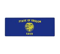 Oregon State Flag Gaming Desk Mat, Wide Surface Desk Pad for Keyboard, Mouse and Improved Gaming Stability