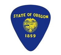 Oregon State Flag Guitar picks, 12 pieces per pack, 3 different thicknesses, suitable for guitar, bass, ukulele and other instruments.