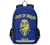 Oregon State Flag Kid Backpack Girl Boy, 17 Inch Backpack Kids for Camping