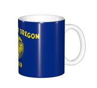 Oregon State Flag Print Ceramic Mug Home Office Coffee Cup Large Capacity Ceramic Cup, Creative Water Cup