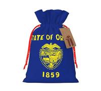 Oregon State Flag print Drawstring gift Bags Jewelry Gift Pouch Candy Pouch Birthday Wedding Favor Bags