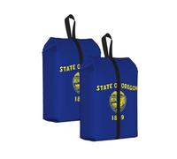 Oregon State Flag Print Durable Travel Shoe Bags for Storage and Packing, Water-Proof Shoe Bag with Smooth Zipper