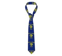 Oregon State Flag Print Necktie Tie Mens Novelty Neckties Funny Ties for Men s Cotton Printed Neck Tie Skinny Tie