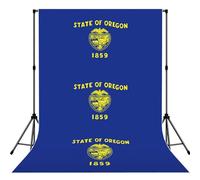 Oregon State Flag Print Portable Photo Backdrop 5x7ft Background Drop For Photo Photoshoot Backdrop For Content Creator