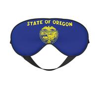 Oregon State Flag Print Silk Like Sleep Eye Mask Comfortable Blindfold Adjustable Soft Eye mask for Sleep