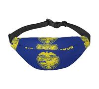 Oregon State Flag Print Sling Bag Fanny Pack, Crossbody Chest Bag with Adjustable Strap for Travel, Daily Casual Use