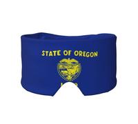 Oregon State Flag Printed Sleeping Blindfold, Padded Ear Warmer Mask, Adjustable Head Wrap, for Deep Relaxation