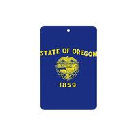 Oregon State Flag Printing 10 Pcs Air Freshener Cards,Car Scented Hanging Sheets Air Freshener Set For Car Decoration