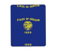 Oregon State Flag Printing Gaming Mouse Pad with Strong Adhesion, Suiting for Computerpad, Gaming and Working