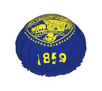 Oregon State Flag Reusable Shower Cap For Women, Double Waterproof Layer Shower Cap, Hair Care Essential
